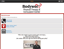 Tablet Screenshot of bodyworxphysicaltherapy.net